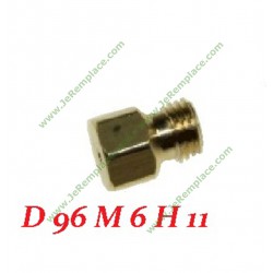 3544004124 Injecteur gaz naturel Diamètre 6 numéro 96 pour plaque de cuisson