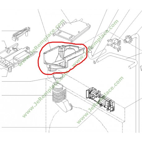 CORPS CUVE Boite produit lave linge brandt fagor as0016233