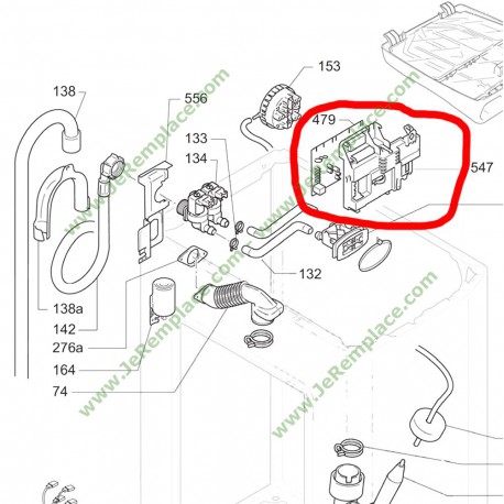 49031517 Platine de puissance pour lave linge Candy Rosières