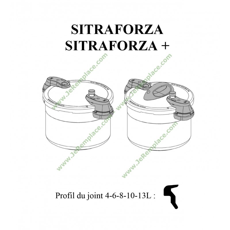 Joint de couvercle autocuiseur SITRAM 240mn 4L/6L/8L/10L/13L - LA DÉPANNERIE