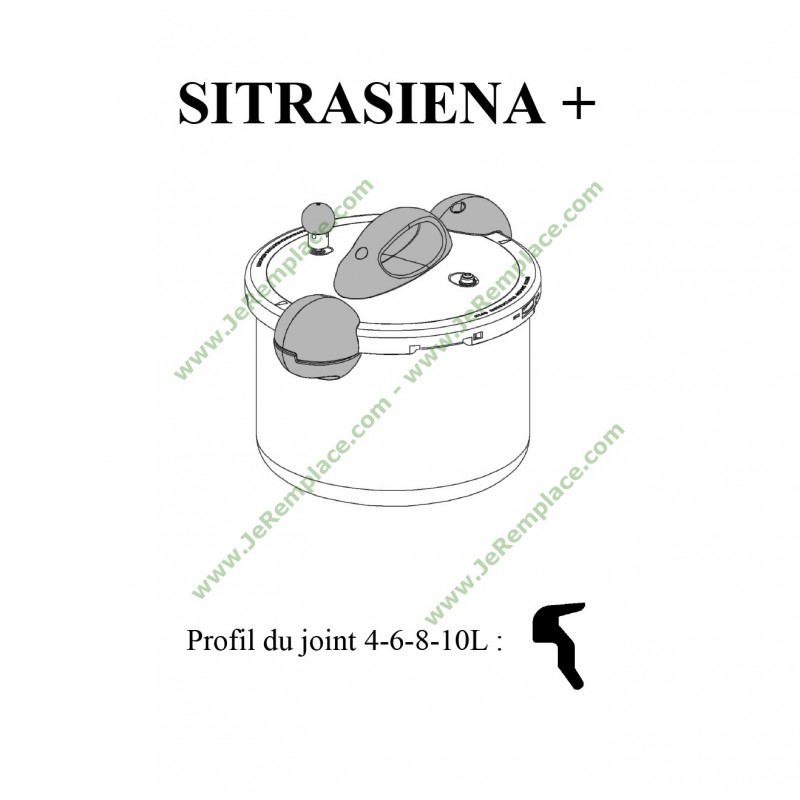 Remplacer le joint asymétrique d'un autocuiseur Sitram 