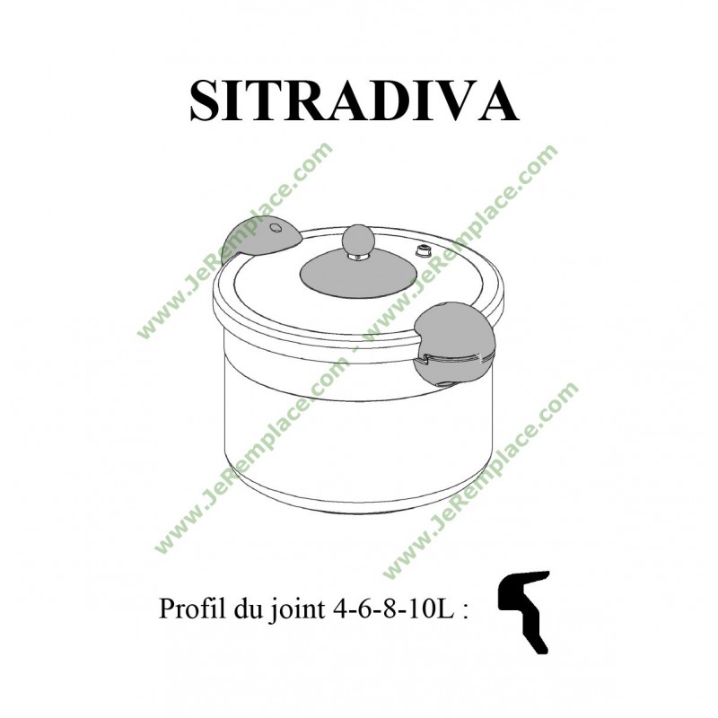 Joint Sitraclassic d'origine (cocotte) 4-6-8-10L (3108837117711, 711771)  Cocotte-minute® SITRAM