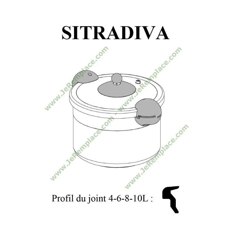 Joint 4-6-8-10-13l pour Autocuiseur Sitram, Cocotte Sitram, Autocuiseur  Ardence, Autocuiseur Mitra, Autocuiseur Cora SITRAM