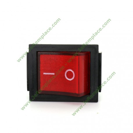 Interrupteur étanche Bipolaire Rouge 16A – 4 Cosses, Boîtier Universel, CYB-124553