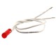 Voyant lumineux rouge avec fils diamètre 6mm 220 Volts