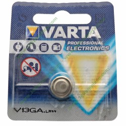Piles bouton LR44 A76 de marque Varta v13ga