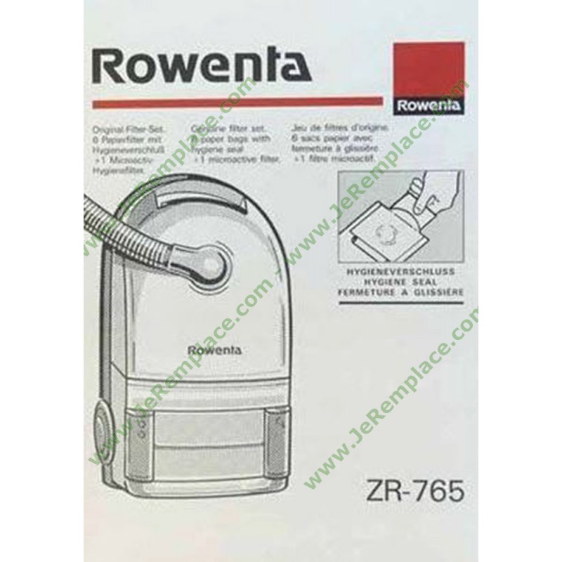 ZR765 zr760 3221613076009 Sacs aspirateur papier Rowenta