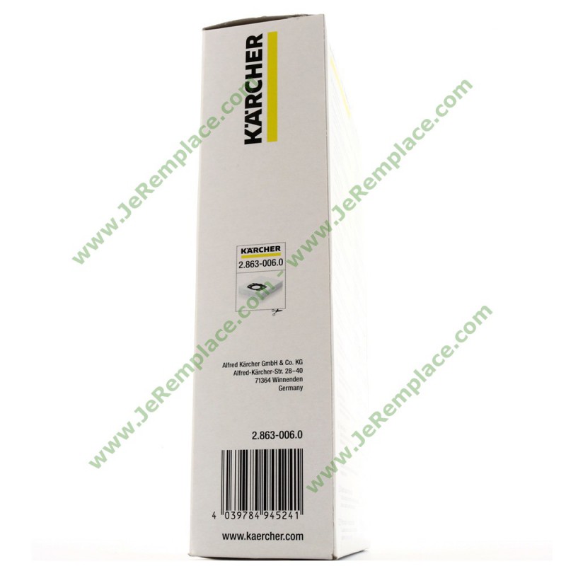 Lot De 12 Sacs Filtrants Non-tissés Pour Aspirateur Kärcher WD/MV Série 4 à 6 - 2.863-006.0