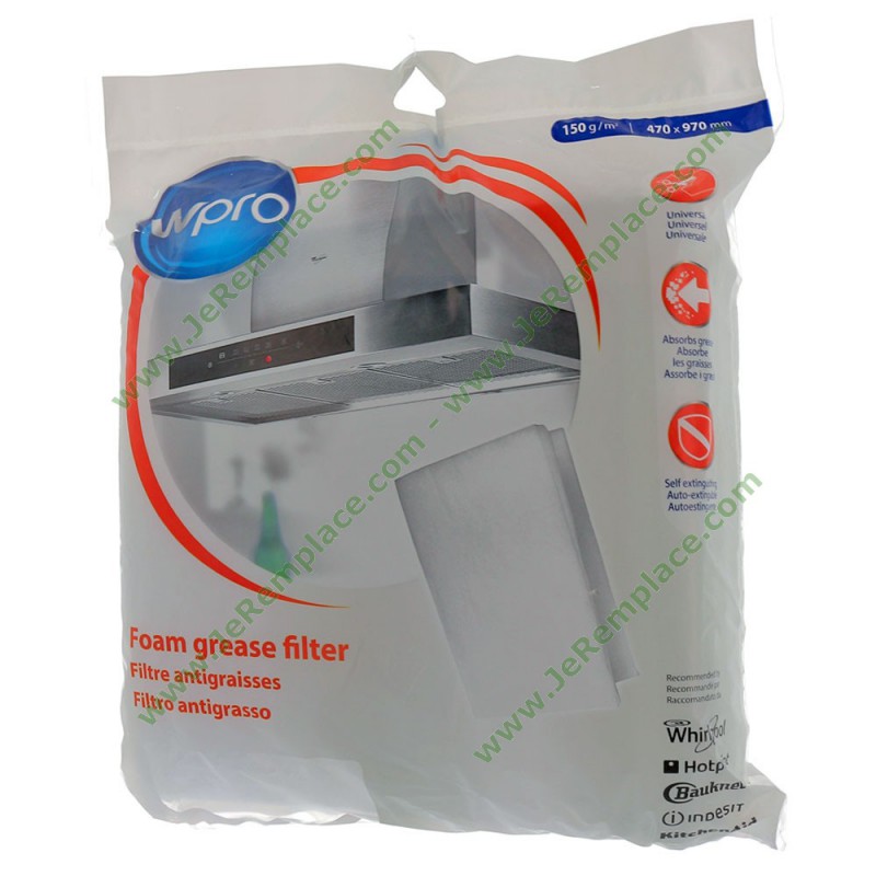 Filtre friteuse universel à découper - Anti-graisse et Anti-odeur - Codiac  804658 - 006374