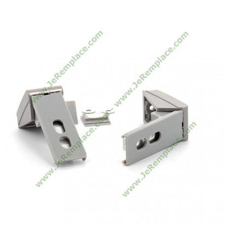 Kit Charnière Poignée De Porte Pour Frigo Liebherr - Référence 9590178/9590124/9590190 - Acier Inox, Vis Incluses + Chiffon Microfibre