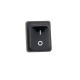 interrupteur lumineux bipolaire noir 16A-6.3mm