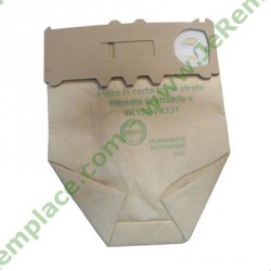 Pack de 6 sacs aspirateur papier VK130 VK131 Vorwerk - Folletto