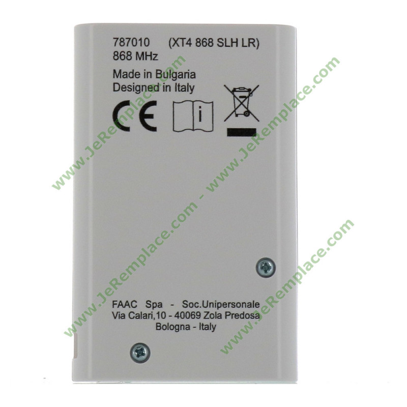 Telecommande FAAC XT4 868 SLH