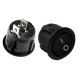 interrupteur rond noir unipolaire toutes marques
