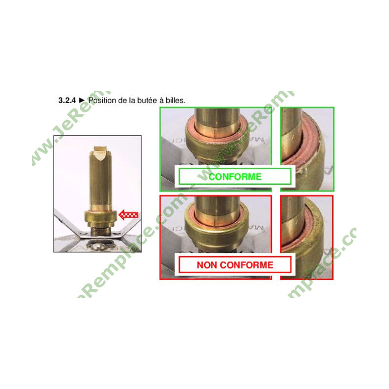 SS-1530001154 Axe vis centrale pour couvercle cocotte minute seb