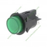interrupteur vert bipolaire rond et lumineux 24mm de diamètre