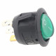 interrupteur rond unipolaire lumineux vert