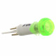 Voyant rond vert à cosses, 220V, diamètre de perçage 10 mm