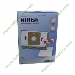 5 sacs avec 1 filtre 30050002 pour aspirateur Nilfisk Original