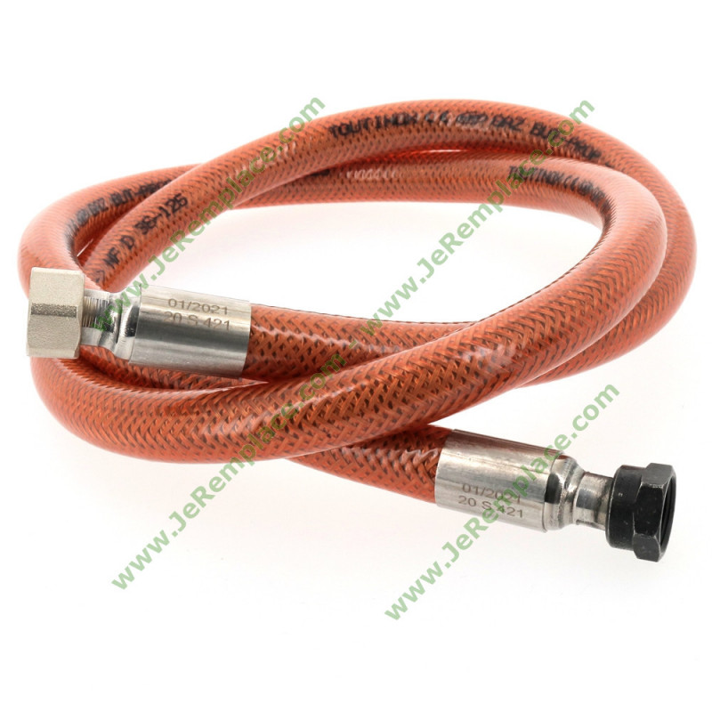 Flexible inox gaz bouteille butane propane 1,5m NF à vie