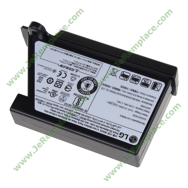Batterie Rechargeable Pour Aspirateur Robot Roidmi Eve Plus - 5200 MAh Lithium-ion - Bleue - Dimensions 40x36x132 Mm