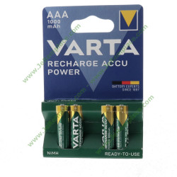 Lot de 4 piles AAA 3158090 1000mah 1,2v rechargeable VARTA