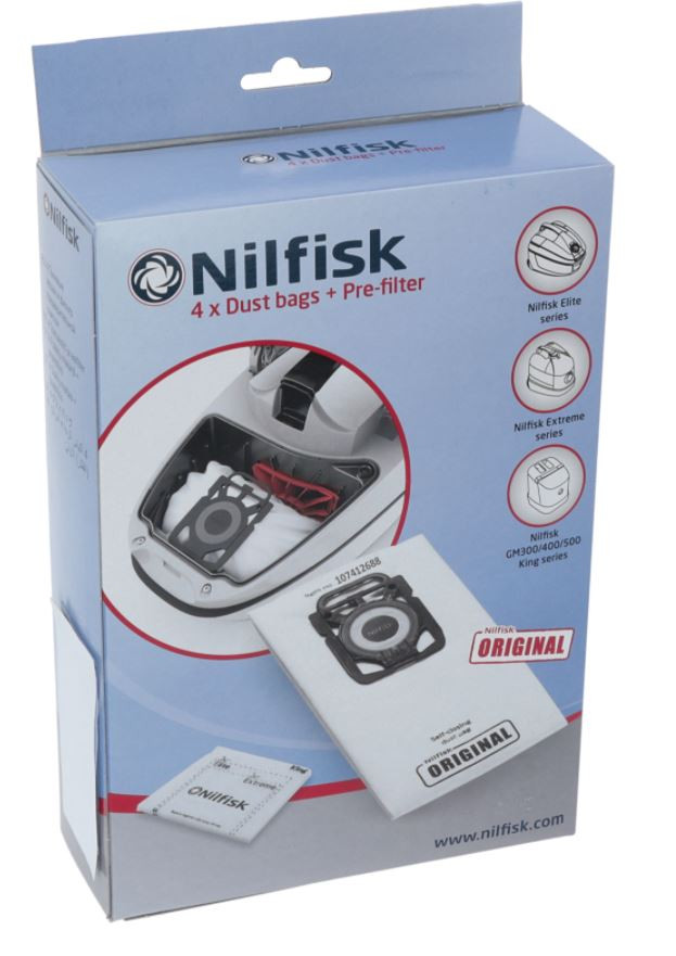 107412688 Sacs aspirateur pour aspirateur Nilfisk 3.2 l