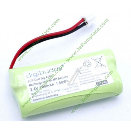 Batterie 2.4V 600Mah pour téléphone sans fil Siemens