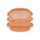 Plat vapeur ovale orange 484000008885 pour micro-ondes 2,5 litres