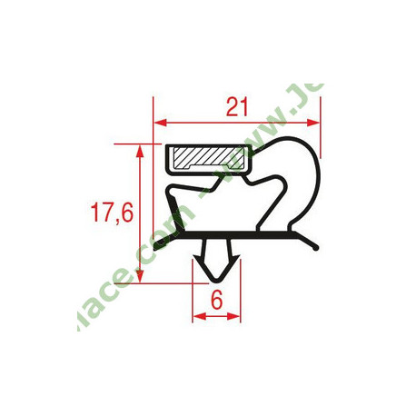 joint magnétique à encastrer 600x 520 mm pour réfrigérateur multi marques