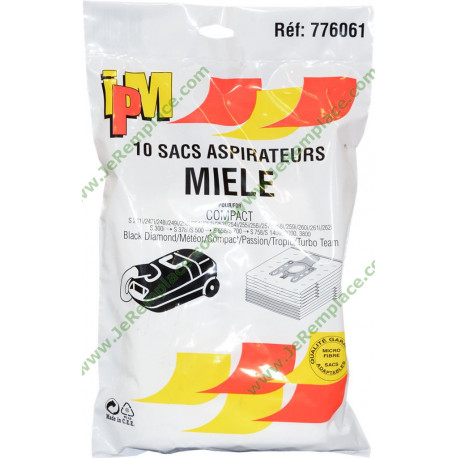 09917710 boite de 10 sacs à poussières fibres FJM aspirateur Miele