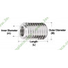 Manchon fileté inox 304 Interieur M6 Exterieur M8 pour anode chauffe eau
