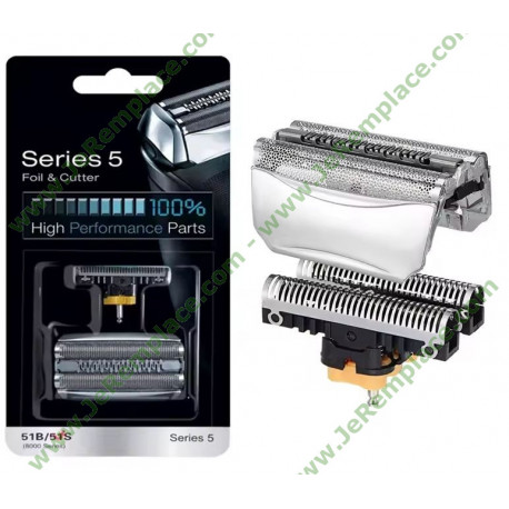 Tête et couteau 81469220 pour rasoir 51B / 51S Braun