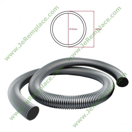 Tuyau flexible diamètre 32 intérieur 40 extérieur pour aspirateur (vendu à la coupe)