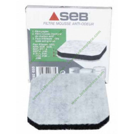 792633 Filtre mousse anti-odeur pour fritteuse seb