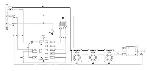 Autre shéma électrique du branchement du commutateur de cuisson 7 positions.